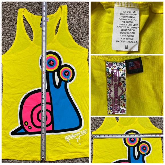 🟣 New Breed Girl Snail Racerback Tank Top - Picture 6 of 7